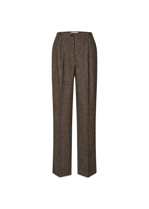 Rockymd pants - Dark Brown Melange-Pants-Modström-Butler Loftet