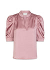 Roella Heavy Sateen Blouse - Evening Rose-Blouses-Neo Noir-Butler Loftet