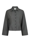 Rosa Pinstripe Shirt - Grey-Blouses-Neo Noir-Butler Loftet
