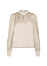 Rosslyn Heavy Sateen Blouse - Champagne-Blouses-Neo Noir-Butler Loftet