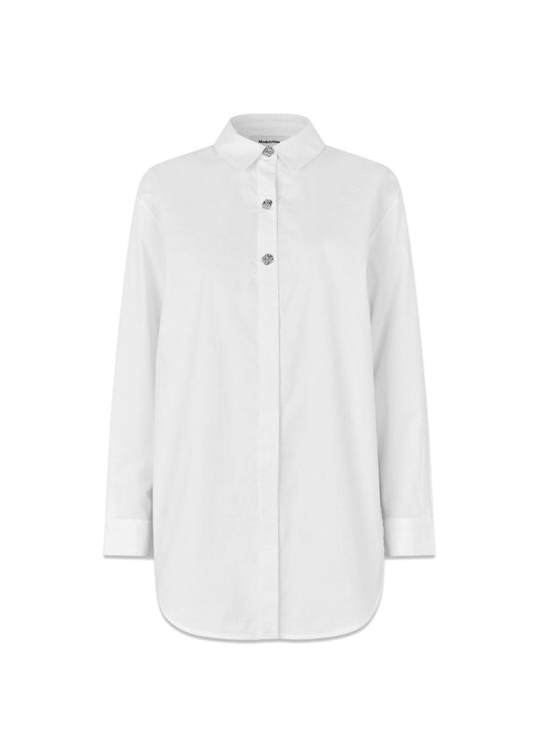 Rowanmd solid shirt - Soft White-Shirts-Modström-Butler Loftet