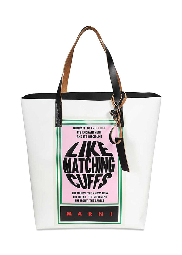 SHOPPING BAG - Pink/Black-Bags-Marni-Butler Loftet