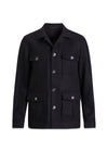 Safari Shirt Jacket - Navy-Outerwear-Oscar Jacobson-Butler Loftet
