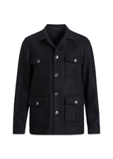 Safari Shirt Jacket - Navy-Outerwear-Oscar Jacobson-Butler Loftet