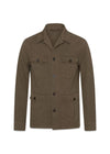 Safari Shirt Jacket - Rosciola Green-Outerwear-Oscar Jacobson-Butler Loftet