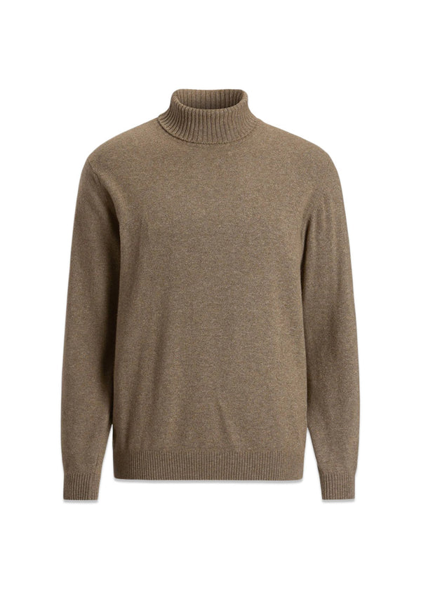 Salim Rollneck - Walnut Beige-Knitwear-Oscar Jacobson-Butler Loftet