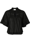 Siama S Voile Blouse - Black-Blouses-Neo Noir-Butler Loftet