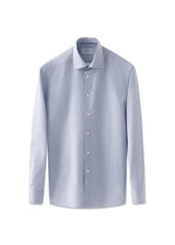 Slim Fine Striped Signature Twill Shirt - Mid Blue-Shirts-Eton-Butler Loftet