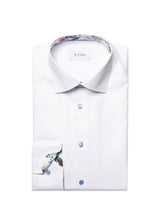 Slim Floral Effect Signature Twill Shirt - White-Shirts-Eton-Butler Loftet