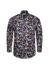 Slim-Floral Print Signature Twill - Navy-Shirts-Eton-Butler Loftet