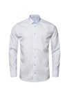 Etons Slim - Poplin Print - Light Blue. Køb shirts her.