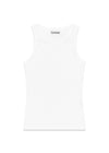 Soft Cotton Rib Tank Top - Bright White-Top-Ganni-Butler Loftet