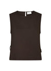 Svetlana linen Top - Dark Brown-Top-Neo Noir-Butler Loftet
