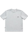 TOREY CROPPED T-SHIRT W/ LOGO - Grey Melange-T-shirts-ALIS-Butler Loftet