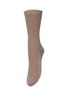 Telma solid sock - Beige Melange-Socks/stockings-BeckSöndergaard-Butler Loftet