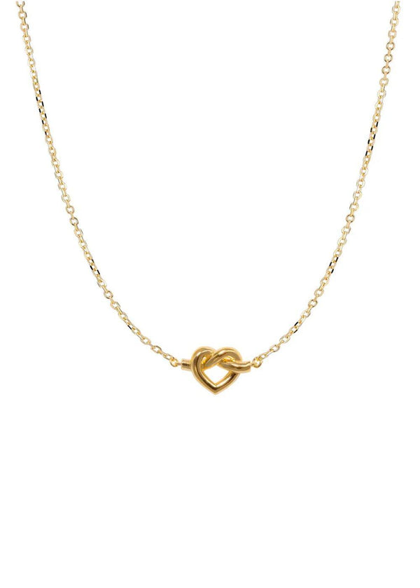 Tied Heart Necklace - Gold-Plated Silver-Jewellery-Jane Kønig-Butler Loftet