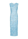 Tiranna Big Flower Mesh Dress - Light Blue-Dress-Neo Noir-Butler Loftet