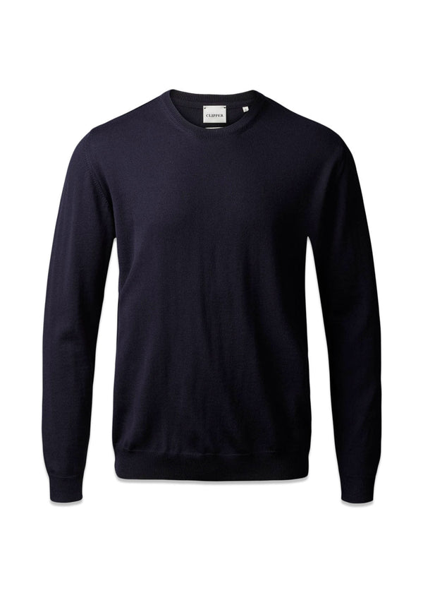 Turin O-Neck - Navy-Knitwear-Clipper-Butler Loftet
