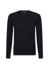 Valter Roundneck - Navy-Knitwear-Oscar Jacobson-Butler Loftet