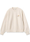 W American Script Sweat - Moonbeam-Sweatshirts-Carhartt WIP-Butler Loftet
