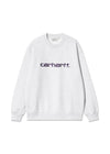 Carhartt WIP's W' Carhartt Sweat - Ash Heather / Cassis. Køb sweatshirts her.