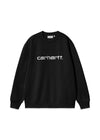 W Carhartt Sweat - Black / White-Sweatshirts-Carhartt WIP-Butler Loftet