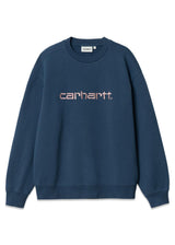 W' Carhartt Sweat - Squid/ Glassy Pink-Sweatshirts-Carhartt WIP-Butler Loftet