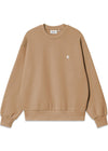 W Casey Sweatshirt - Peanut / Silver-Sweatshirts-Carhartt WIP-Butler Loftet