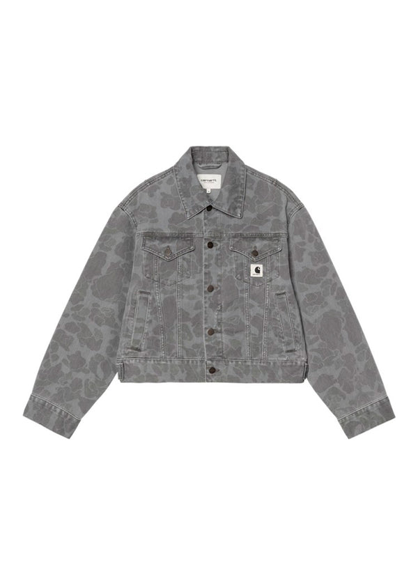 W' Duck Orell Jacket Camo Duck - Black Heavy Bleached-Outerwear-Carhartt WIP-Butler Loftet