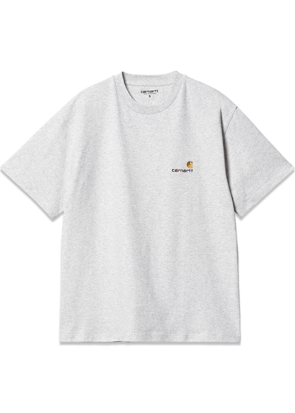 W S/S American Script T-Shirt - Ash Heather-T-shirts-Carhartt WIP-Butler Loftet