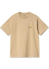 W S/S American Script T-Shirt - Sable-T-shirts-Carhartt WIP-Butler Loftet