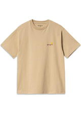 W S/S American Script T-Shirt - Sable-T-shirts-Carhartt WIP-Butler Loftet