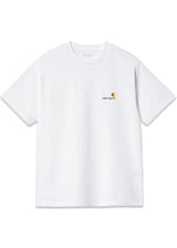 W S/S American Script T-Shirt - White-T-shirts-Carhartt WIP-Butler Loftet