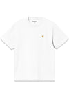 W S/S Chase T-Shirt - White / Gold-T-shirts-Carhartt WIP-Butler Loftet