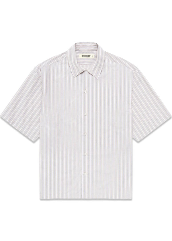Wang Striped shirt - Light Blue-Shirts-Woodbird-Butler Loftet