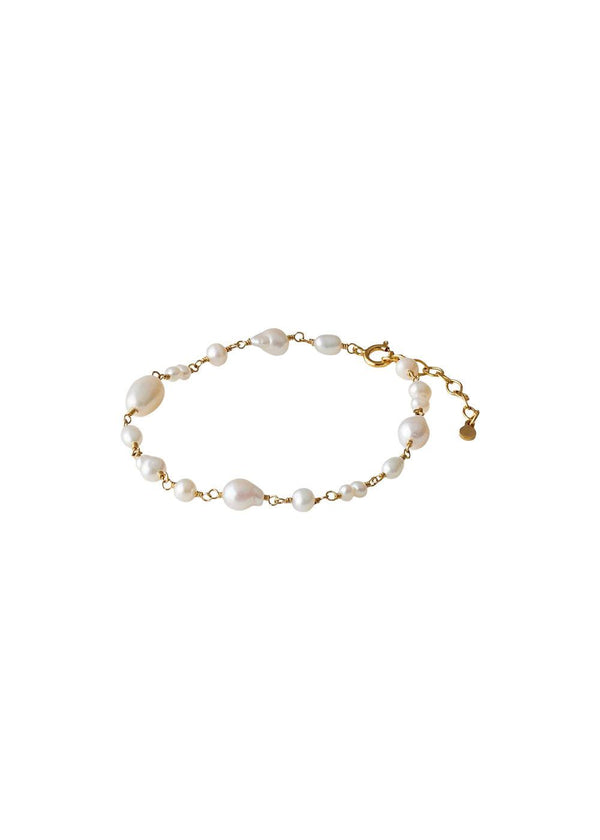 White Dreams Bracelet Adj. 16-19 cm - Goldplated-Jewellery-Pernille Corydon-Butler Loftet
