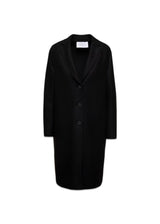 Women overcoat pressed wool - Black-Outerwear-Harris Wharf London-Butler Loftet