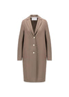 Women overcoat pressed wool - Taupe-Outerwear-Harris Wharf London-Butler Loftet