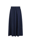 Yara Poplin Skirt - Navy-Skirts-Neo Noir-Butler Loftet