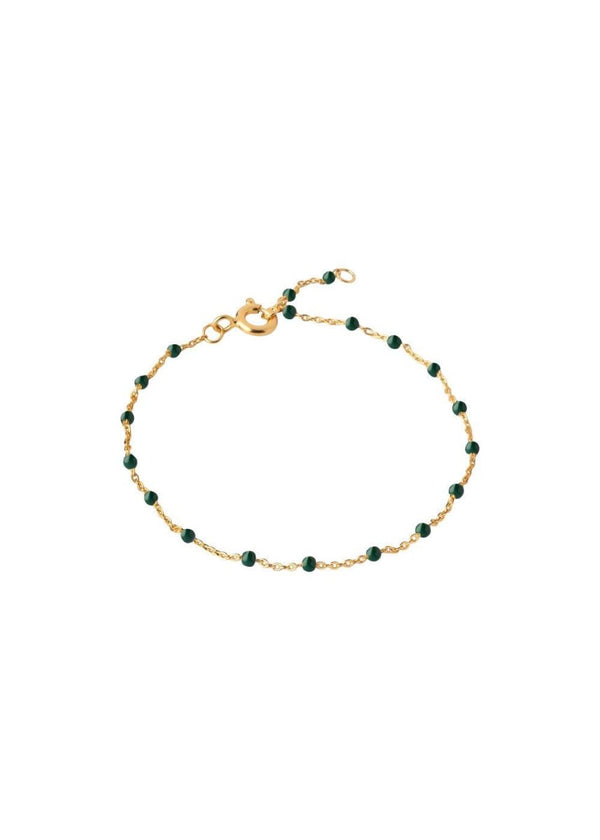 ENAMEL Copenhagens Bracelet, Lola - 42 Petrol Green. Køb armbånd her.