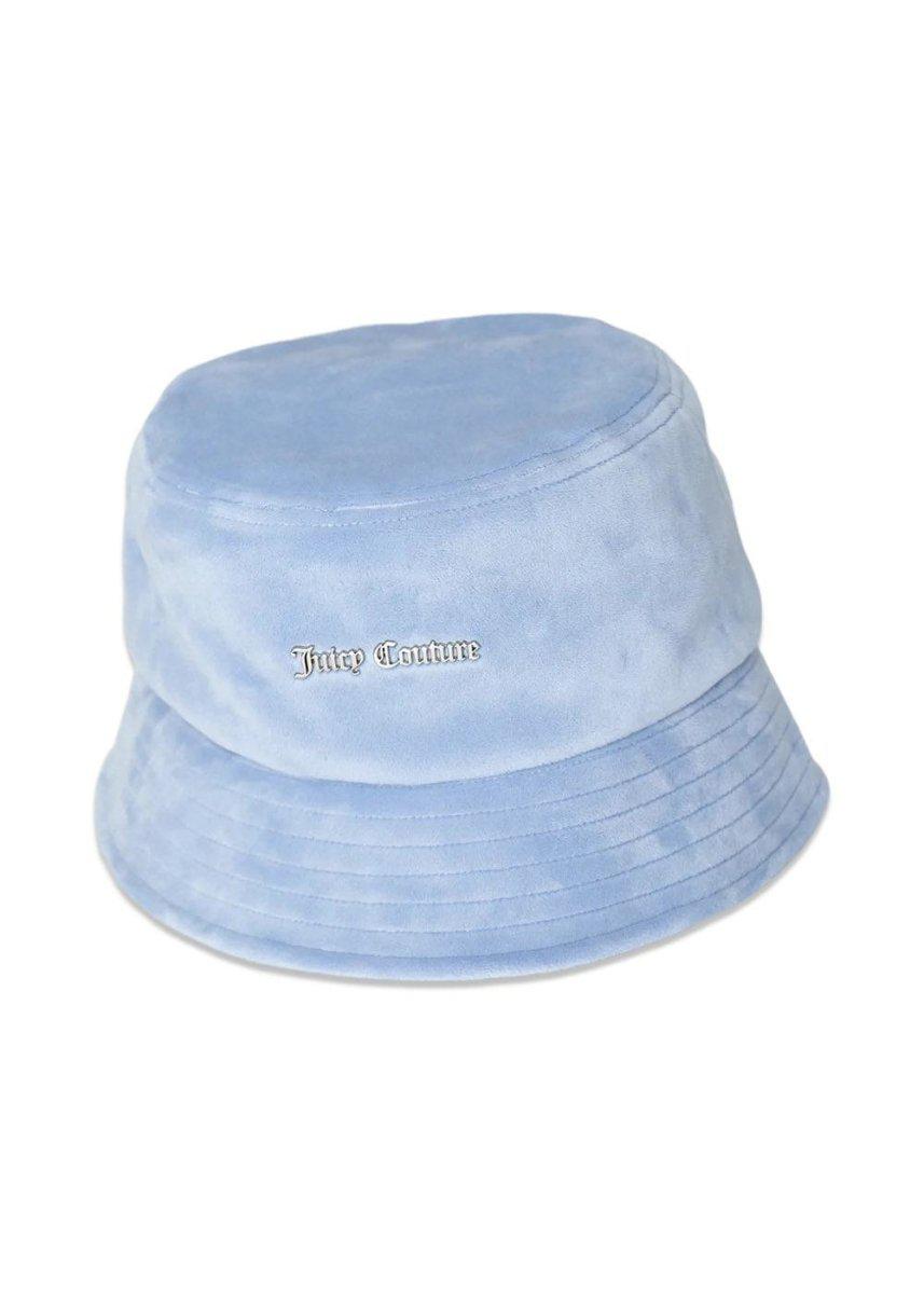 Juicy Coutures Ellie velour bucket hat - Regatta. Køb headwear her.