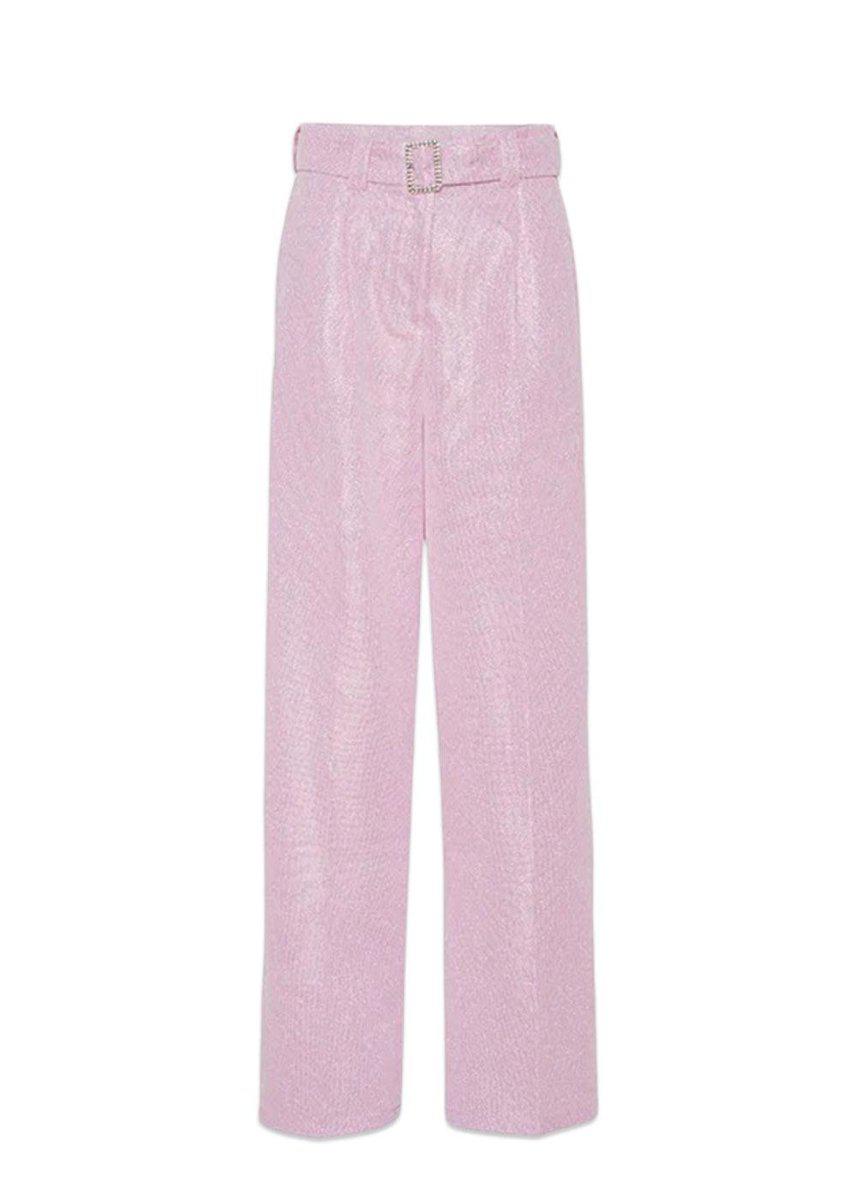 HUNKØN's Estelle Trousers - Pale Pink Glitter. Køb bukser her.
