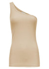 Modströms Igor one shoulder top - Powder Sand. Køb toppe her.
