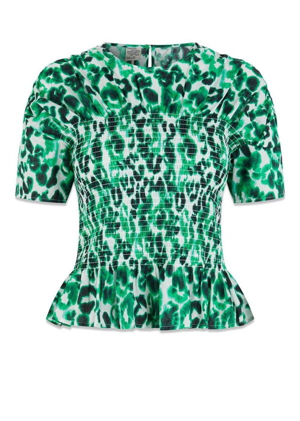 Baum und Pferdgartens MYNOWA - Floating Flower Green. Køb blouses her.