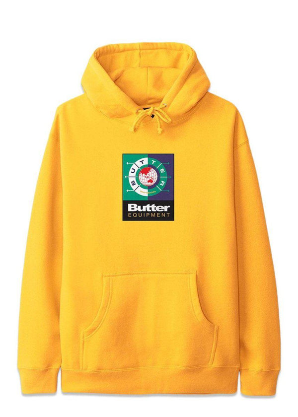 Butter Goods' NAVIGATE PULLOVER HOOD - Gold. Køb hoodies her.