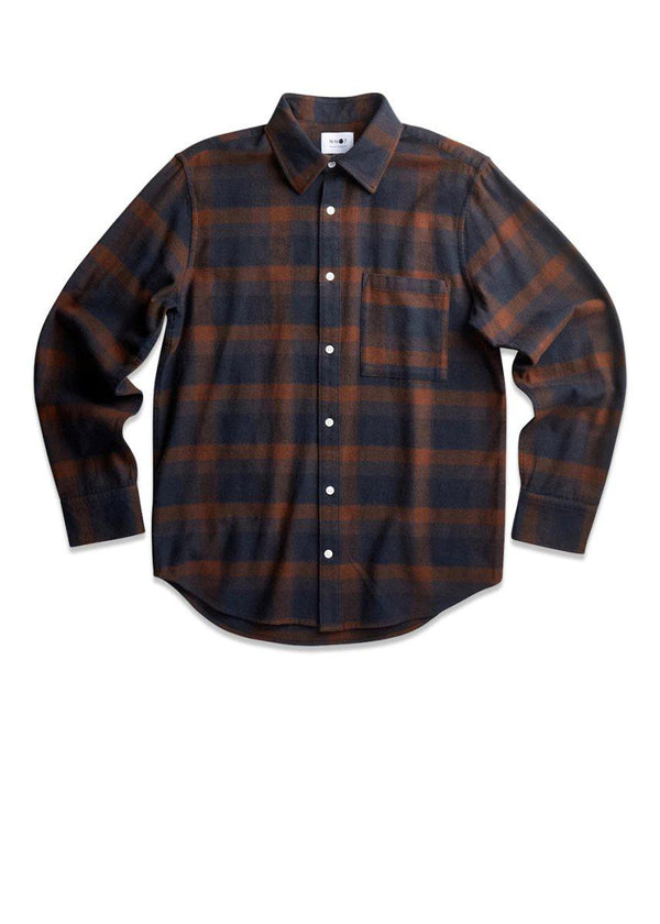 Nn. 07s New Arne 5166 - Navy Check. Køb shirts her.