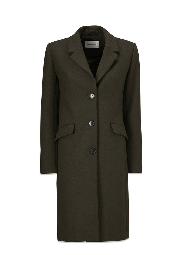 Modströms Pamela coat - Dark Army. Køb frakker her.