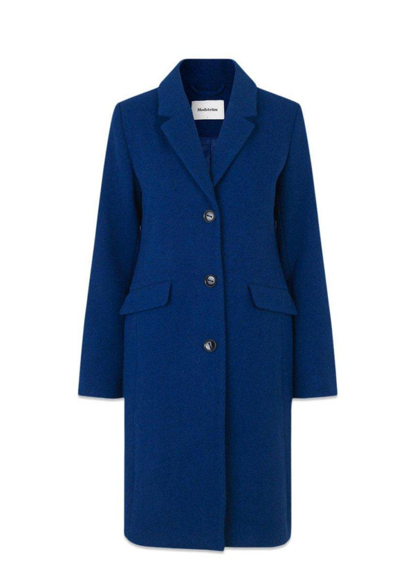 Modströms Pamela coat - Electric Blue. Køb frakker her.