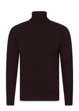 Oscar Jacobsons Salim Rollneck - Brown Flannel. Køb strik her.