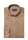 Etons Slim-Pique - Brown. Køb shirts her.